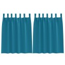  Gardiner med gardiner 2 pcs Turkis Polyester