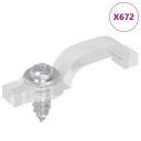  LED Strip Clips 12 pcs Gjennomsiktig 23,8 x 7,3 x 4,3 mm