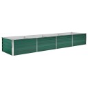 vidaXL Høybed galvanisert stål 320x80x45 cm grønn