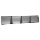 vidaXL Støttemur 4 stk. 60 x 12 x 40 cm Galvanisert stål Sølv