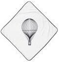 Licens Badehåndklær - Hvit med motiv av luftballong - 70x70 cm - 100% økologisk bomull