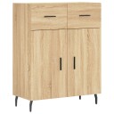 vidaXL Skjenk sonoma eik 69,5x34x90 cm konstruert tre
