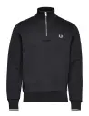 Fred Perry Half Zip Sweatshirt - Black - XL