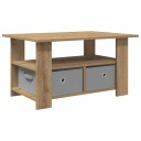 Kaffebord med skuff Artisan Eik 77 x 55 x 42 cm Konstruert tre