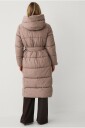 Ellos Collection   Polstret frakk med bindebelte   Beige