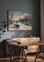 Horse And Carriage In Snow Plakat Plakat / 70x100cm