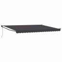 vidaXL Uttrekkbar markise Antrasitt 4 x 2 m Polyester og Metall