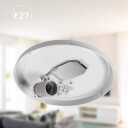 Svart stofftaklampe 30 cm – E27 sokkel blendfri