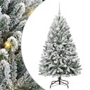  Kunstig juletre Grønn og hvit 150 cm PVC og metall