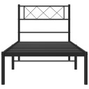 vidaXL Sengeramme i metall med hodegavl svart 80x200 cm 8721012190474