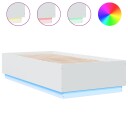  Sengeramme med LED-lys hvit 75x190 cm konstruert tre 8721012274020
