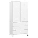 vidaXL Industriell garderobe hvit 90x50x180 cm metall