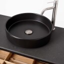 INR Iconic Nordic Rooms AIR Benkeplate Kvartskompositt med Hull til Servantbatteri H12xd455mm Raw Concrete Satin / 60cm