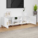 vidaXL TV-benk hvit 150x30x50 cm konstruert tre