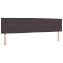  LED Hodegavl Linjer Design Mørk Brun 200 cm Stoff