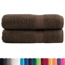 vidaXL Premium badehåndklær SOLUND 2 stk brun 100x150 cm 600gsm