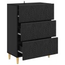 vidaXL Skuffeskap Svart 66 x 34,5 x 90 cm Konstruert tre