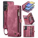 Samsung Galaxy A15 Caseme 008 2-i-1 Multifunksjonell Lommebok-deksel Rød