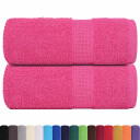 vidaXL Gjestehåndklær FROGN 2 stk rosa 30x50 cm 360 gsm