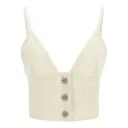 Alessandra Rich Dame Topper Hvit XS,