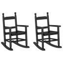  Gyngestoler for barn 2 stk svart heltre poppeltre 3281598