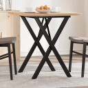  Spisebord X-ramme 70x70x75,5 cm heltre furu og støpejern 3282759