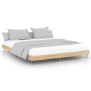 vidaXL Sengeramme sonoma eik 120x200 cm konstruert tre
