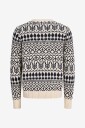 Jack & Jones - Genser Jprbluclark Knit Pattern Crew Neck - Hvit