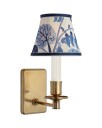 Tara 11" Sconce Antique Brass/Marine Exotic Butterfly Bell Empire Shade