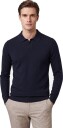 Fly3 Skipper collar sweater super140 piquet merino wool XL blå herre
