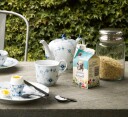 Royal Copenhagen Musselmalt Riflet tekanne med lokk 1 liter