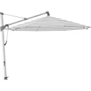 Glatz Sombrano S+ fritthengende parasoll 400 cm anodisert aluminium Kat.5 555 Grey Stripe