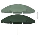 vidaXL Strandparasoll grønn 240 cm