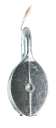 CAL Blokk m/ Nylonhjul   Enkel   Sinklegering   40mm   9mm tau