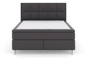 Select No 5 Komplett Sengepakke 180x200 Fast/Medium Watergel - Mørkegrå/Metallben