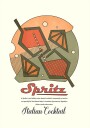Geometrical spritz print Poster Plakat / 40x50cm