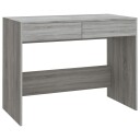 vidaXL Skrivebord grå sonoma eik 101x50x76,5 cm sponplate