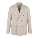 Dante Blazer Sand L Linen stretch herringbone blazer