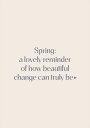 Spring is Beautiful Plakat Plakat / 50x70cm