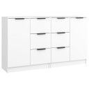 vidaXL Skjenker 2 stk hvit 60x30x70 cm konstruert tre