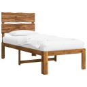 vidaXL Enkelt Senge Ramme med Hodegjerde ROSTOCK Naturlig 100 x 200 cm