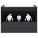 vidaXL Kulefanger boks Svart 29 x 22 x 20 cm Stål