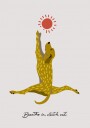 Stretching Dog Sun Plakat / 50x70