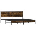  Sengeramme i metall uten madrass røkt eik 160x200 cm 8721102954047