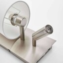 Lindby Vegglampe Aiden med LED-leselys, hvit, nikkel