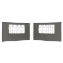  Party Telt Sidevegg 2 pcs 400 x 195 cm Antrasitt PE og stål