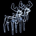 vidaXL Julereinsdyrfigurer bevegelige hoder 2 stk kaldhvit 76x42x87 cm