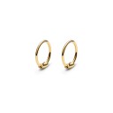 Maria Black Basic 8 Hoops Øredobber Gull  female