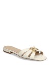 Lauren Ralph Lauren Blaike Nappa Leather Slide Sandal White 36