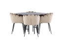 Venture Home Copenhagen Spisegruppe 115 cm Rund med 4 Limhamn Stoler Beige
